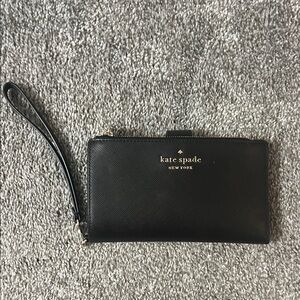 Kate Spade Black Leather Wristlet